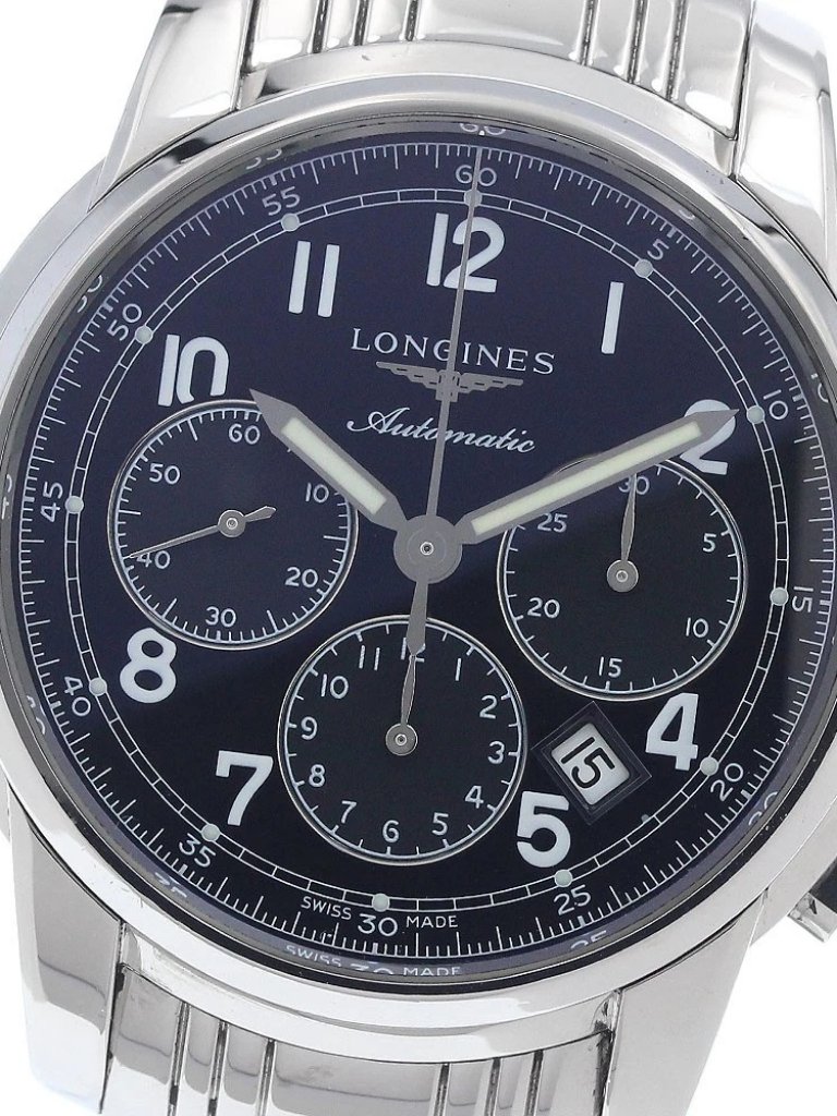 Longines Saintimier L27844 Chronograph Black Dial Automatic Mens Watch940217